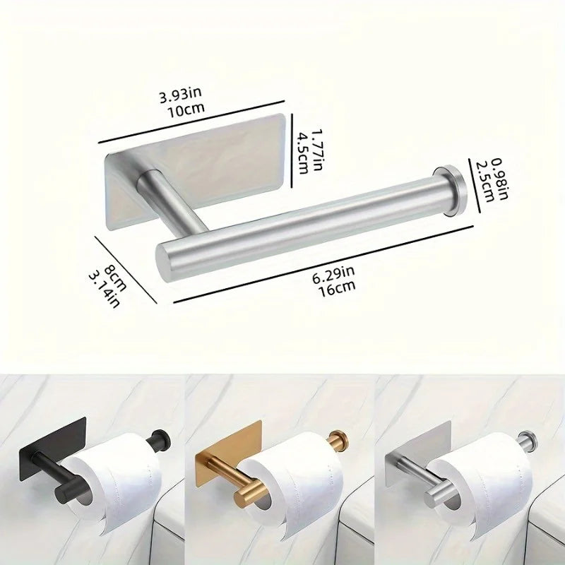 Self-Adhesive Stainless Steel Toilet Paper Holder