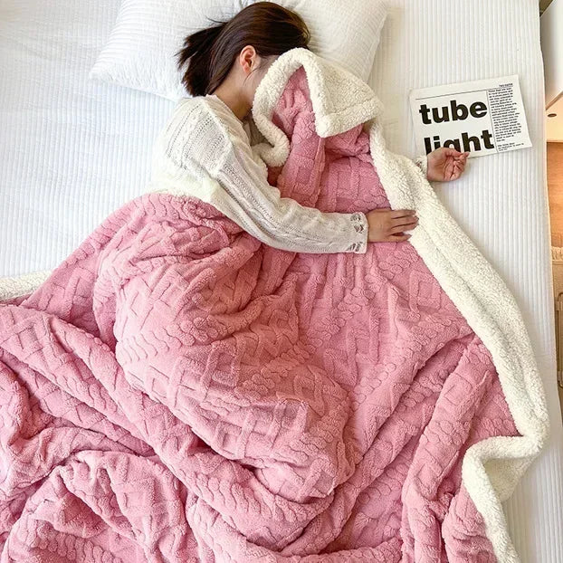 Premium Knitted Flannel Blanket – Ultra Soft Throw for Everyday Comfort