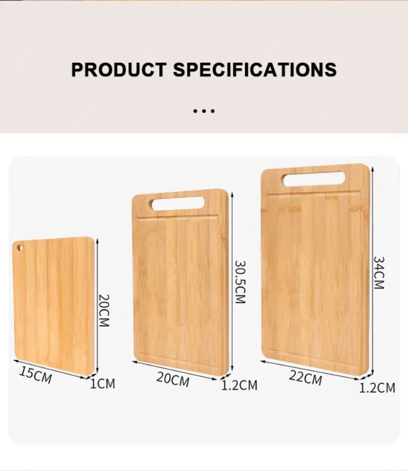 Natural Bamboo Cutting Board – Double-Sided Chopping Board