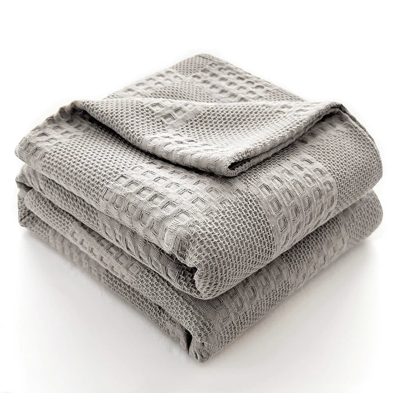 Soft Cotton Waffle Blanket