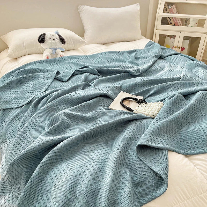 Soft Cotton Waffle Blanket