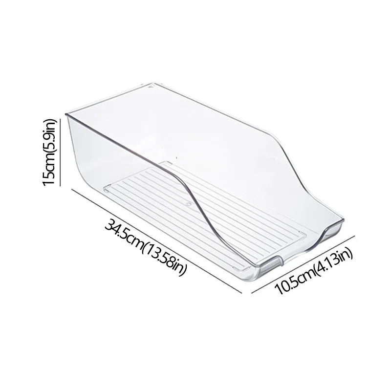 Clear Refrigerator Organizer Bin with Handle