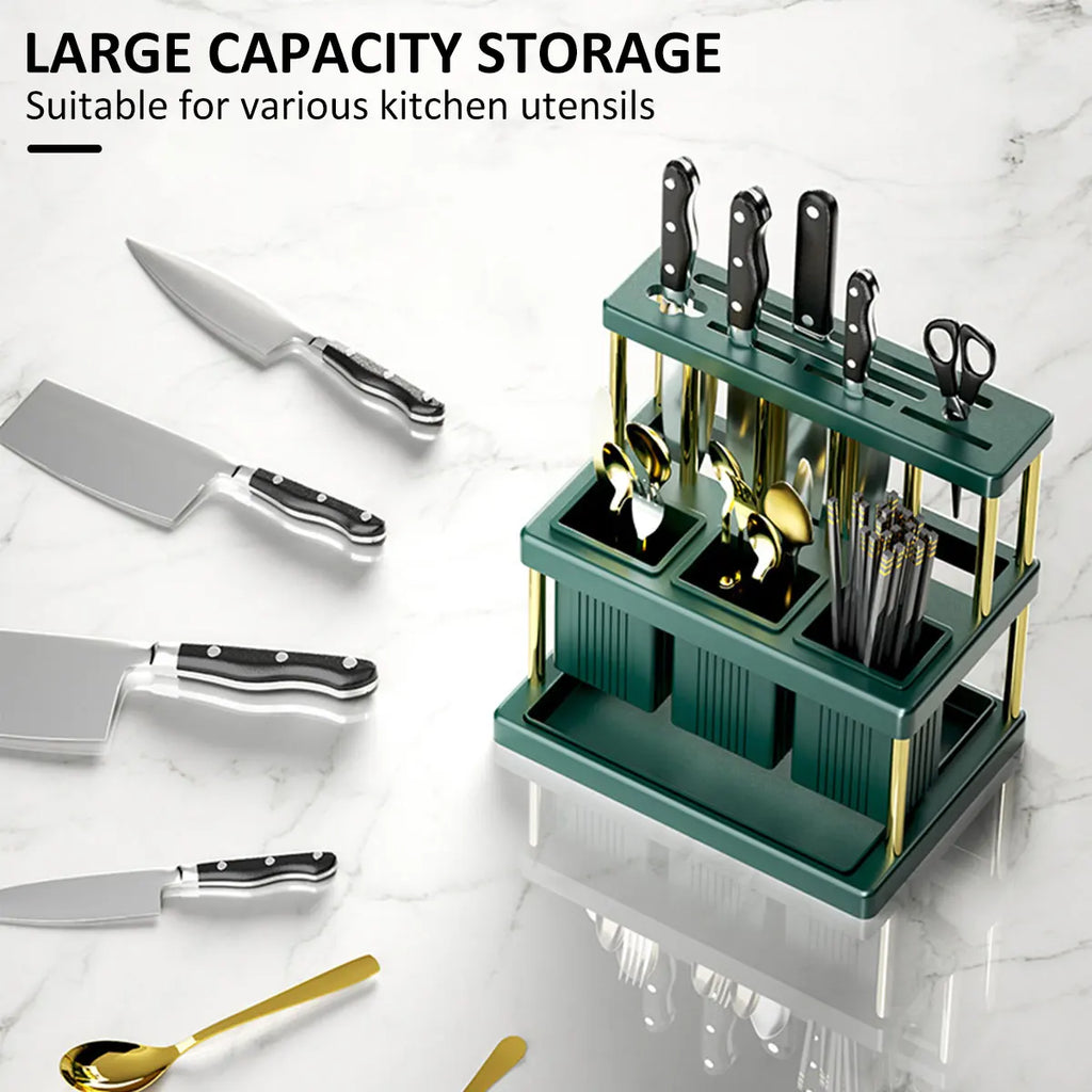 Kitchen Knife & Utensil Organizer Rack