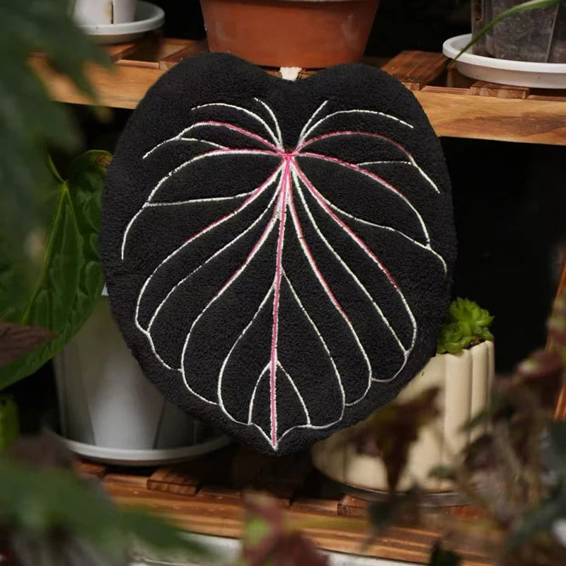 Embroidered Leaf Hand Towel