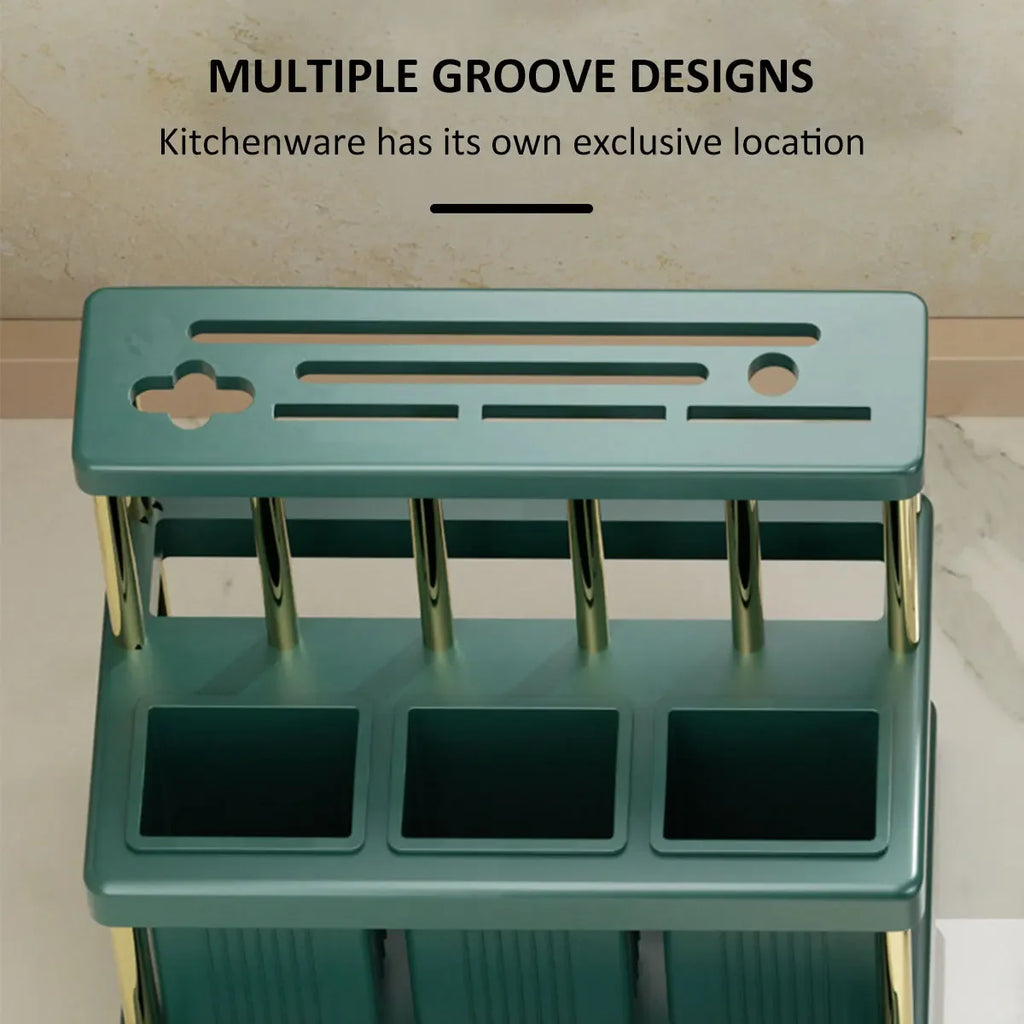 Kitchen Knife & Utensil Organizer Rack