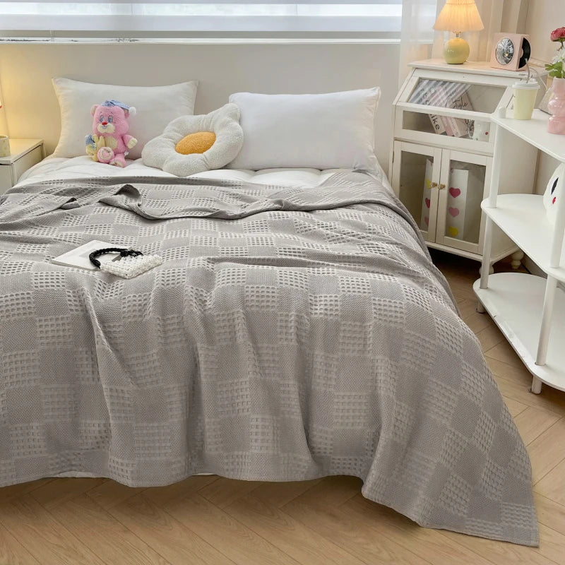 Soft Cotton Waffle Blanket