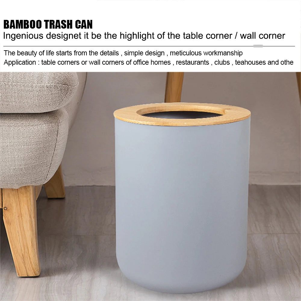 6-Piece Bamboo Bathroom Accessories Set