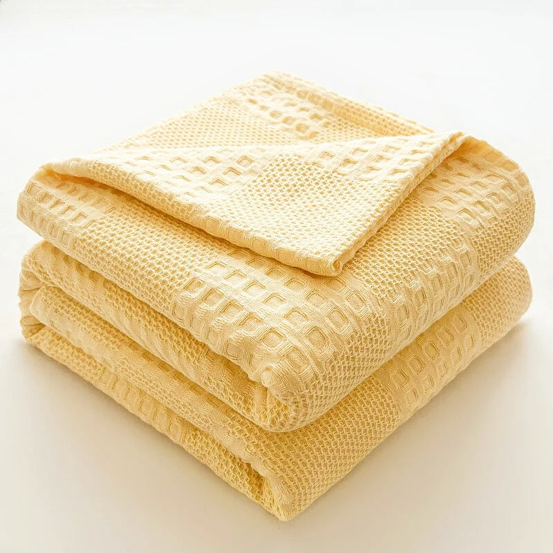 Soft Cotton Waffle Blanket