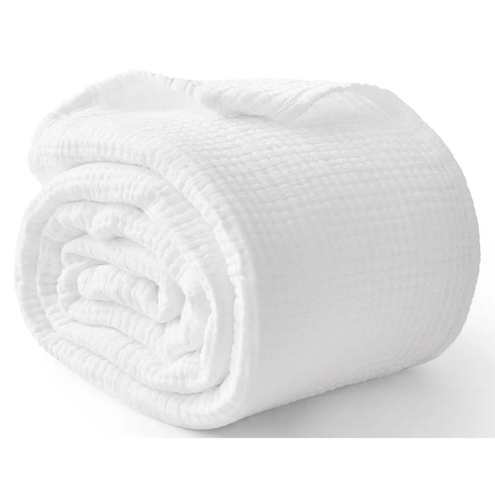 6-Layer Cotton Muslin Blanket – Lightweight & Breathable for All Seasons