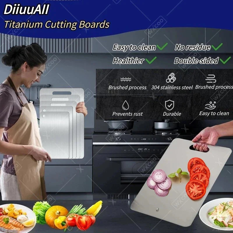 Double-Sided Stainless Steel Cutting Board