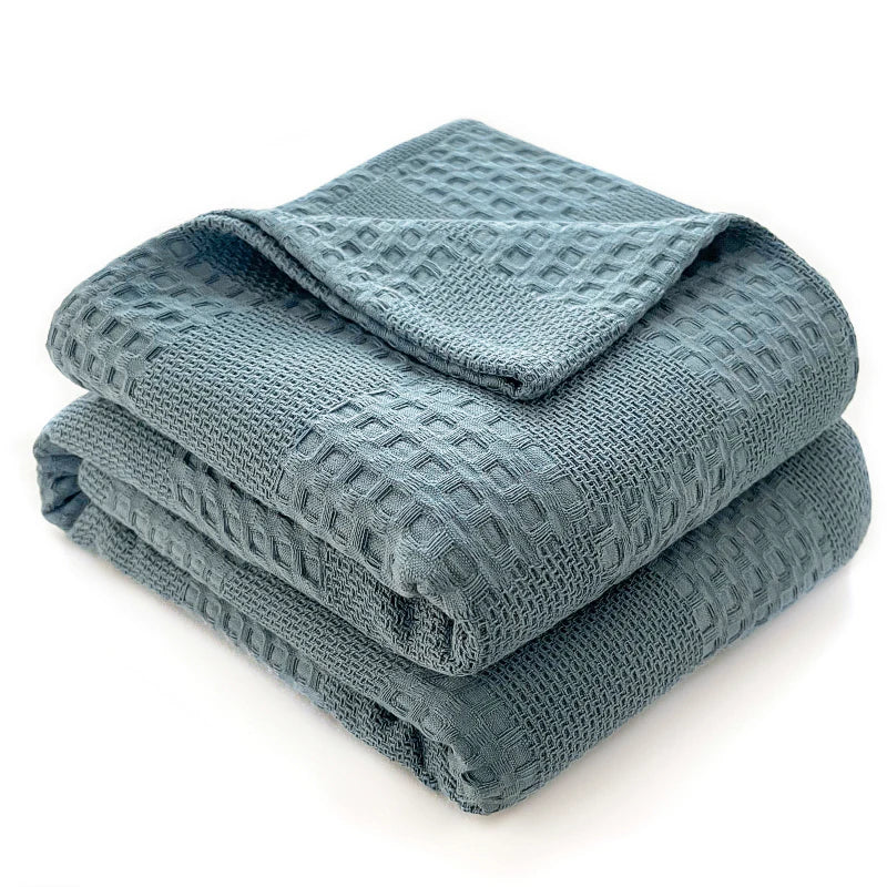Soft Cotton Waffle Blanket