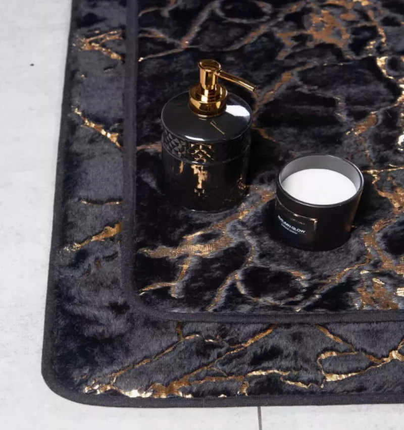 Marble Microfiber Bathroom Mat
