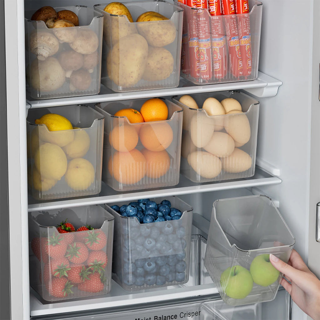 Stackable Refrigerator Door Storage Organizer Bin Set