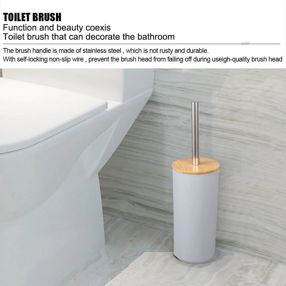 6-Piece Bamboo Bathroom Accessories Set