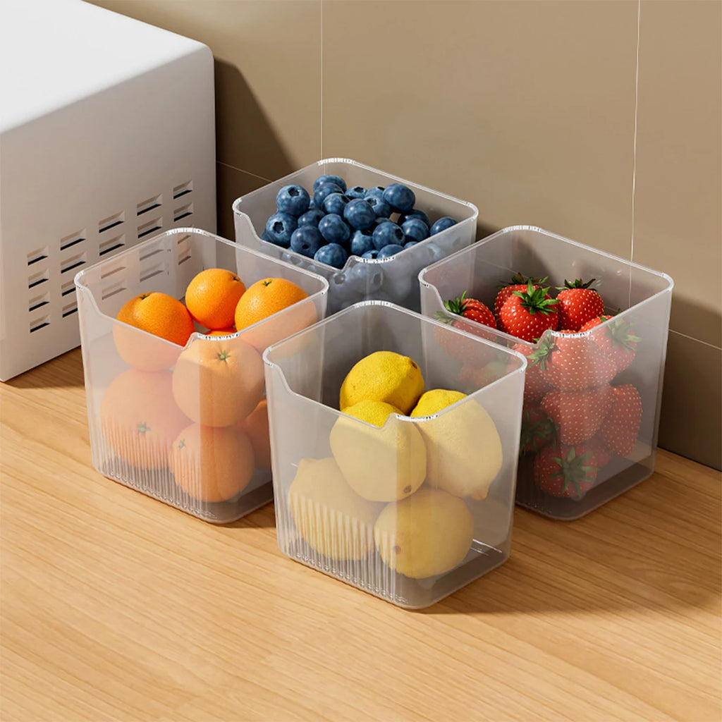 Stackable Refrigerator Door Storage Organizer Bin Set
