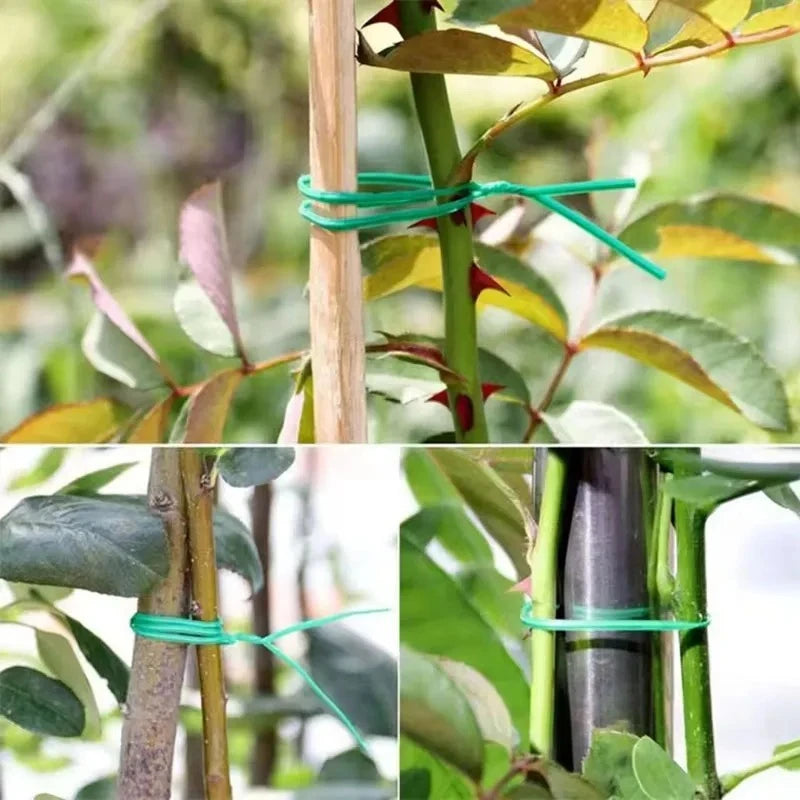 Garden Twist Ties with Built-in Cutter