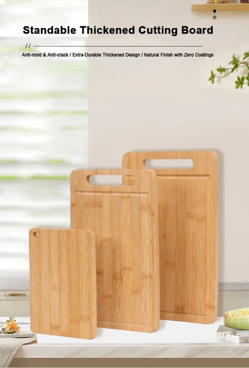 Natural Bamboo Cutting Board – Double-Sided Chopping Board