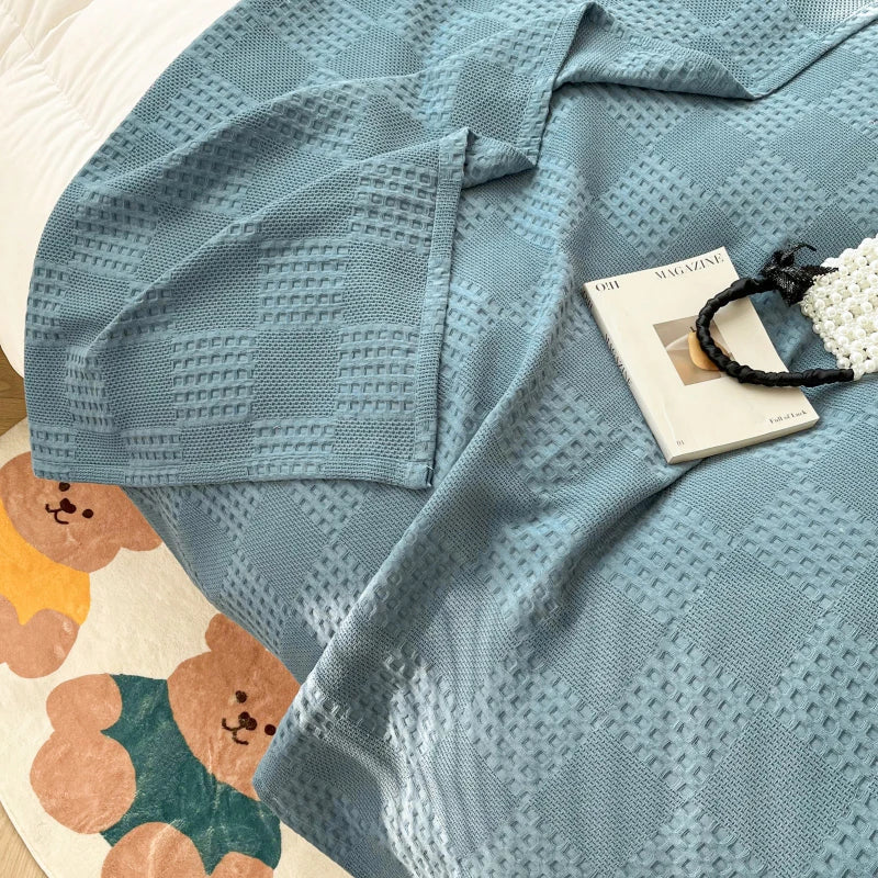 Soft Cotton Waffle Blanket