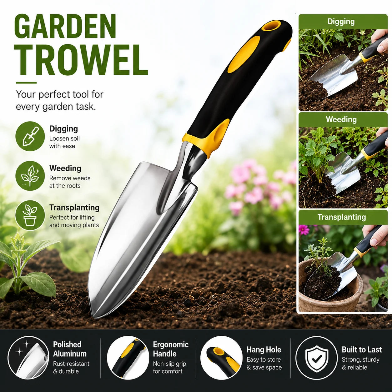 Stainless Steel Gardening Trowel