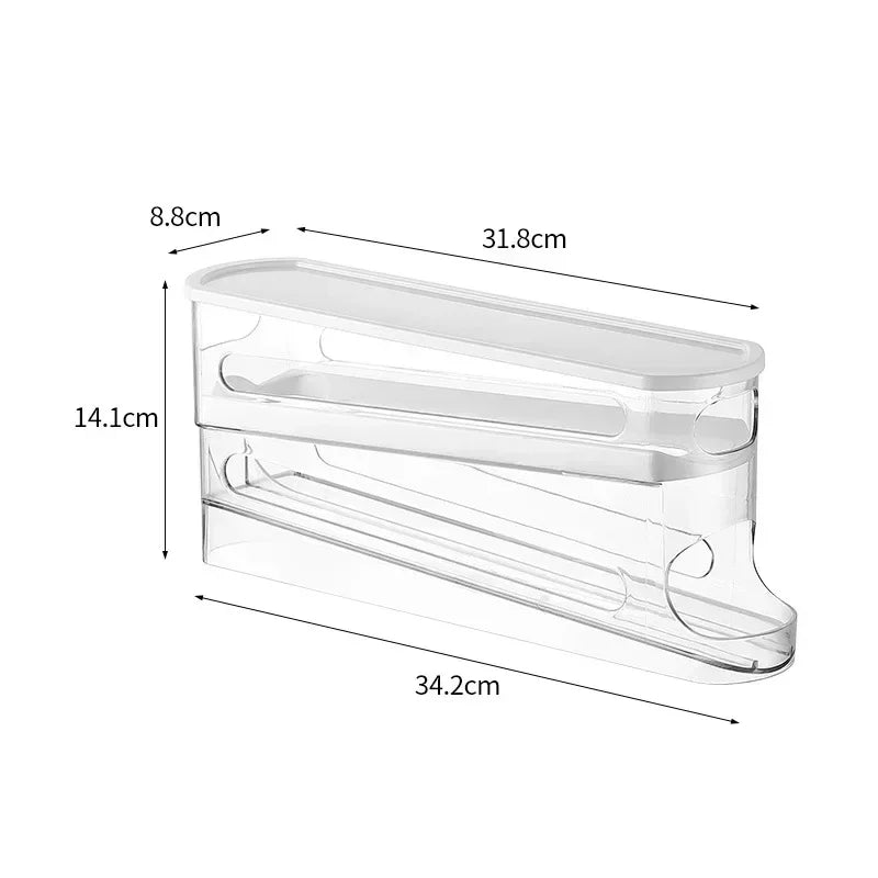 4-Layer Automatic Rolling Egg Organizer