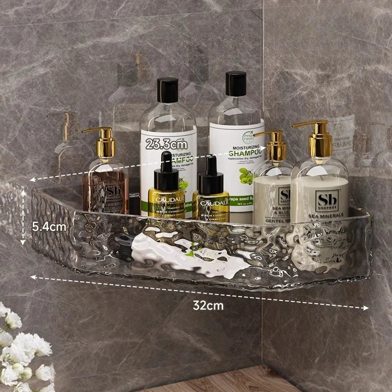 Wall-Mounted Corner Bathroom Shelf