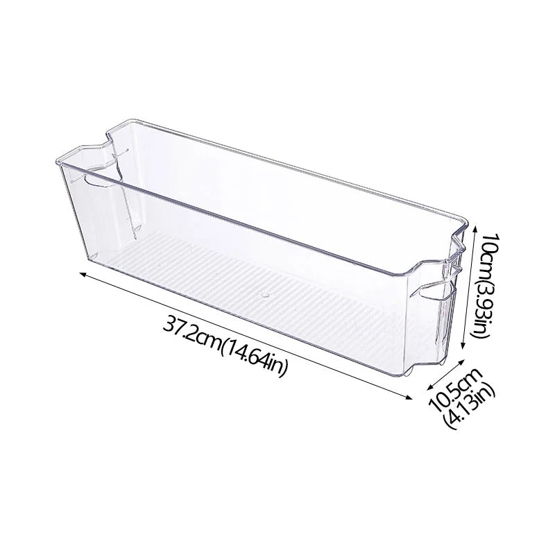 Clear Refrigerator Organizer Bin with Handle