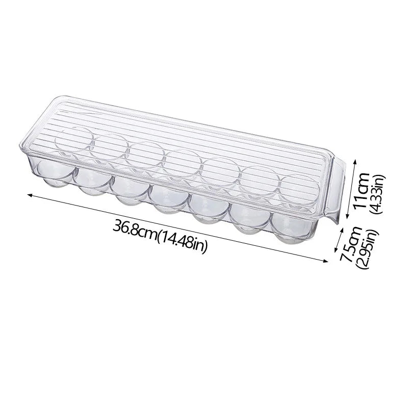 Clear Refrigerator Organizer Bin with Handle