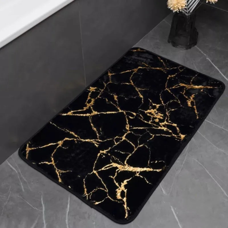Marble Microfiber Bathroom Mat