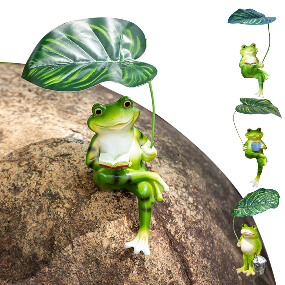 Funny Frog Garden Statue