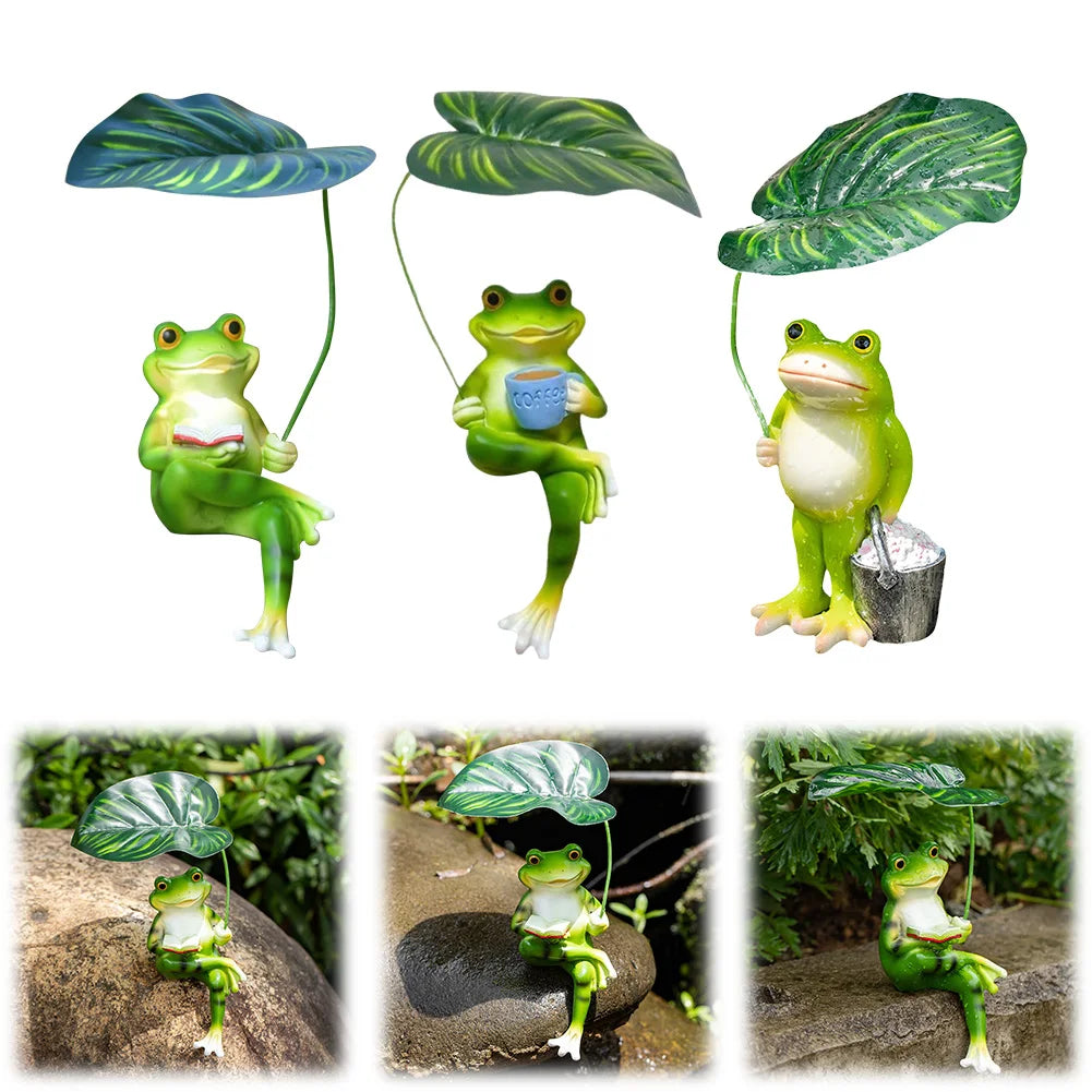 Funny Frog Garden Statue