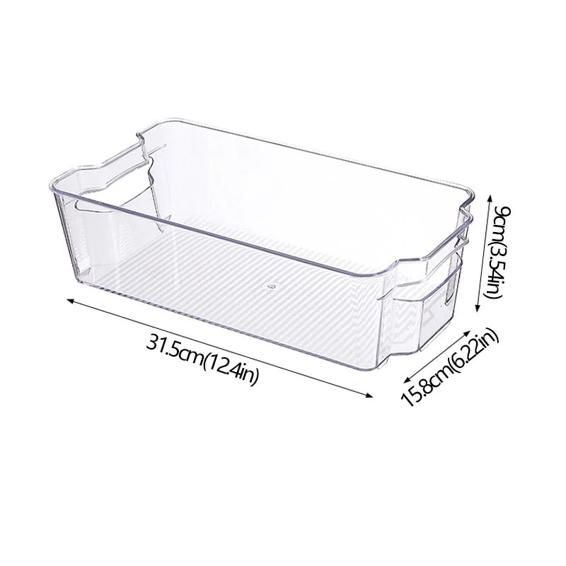 Clear Refrigerator Organizer Bin with Handle
