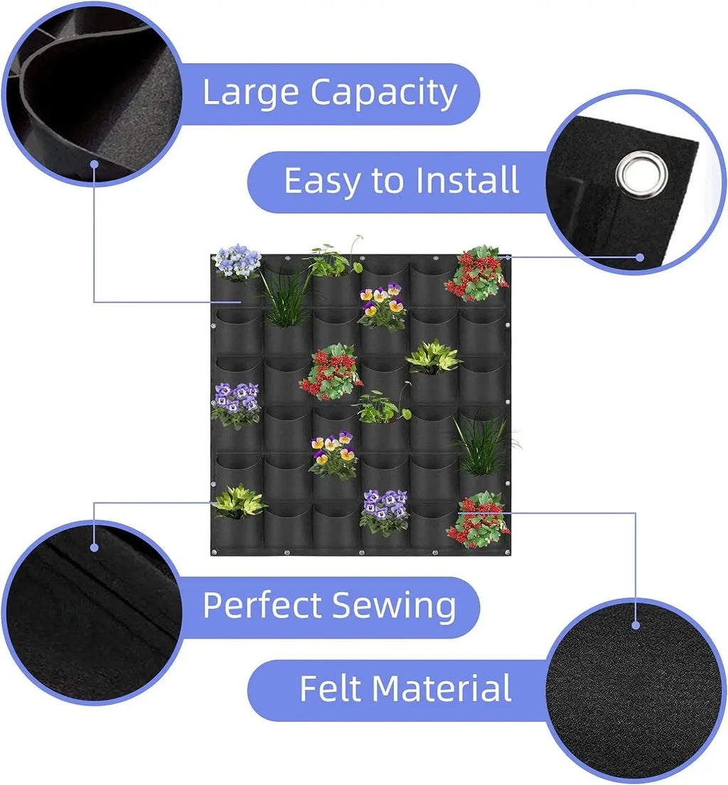Vertical Wall Planter Grow Bag