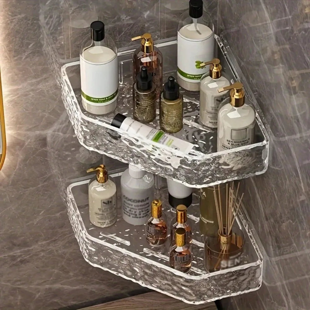 Wall-Mounted Corner Bathroom Shelf