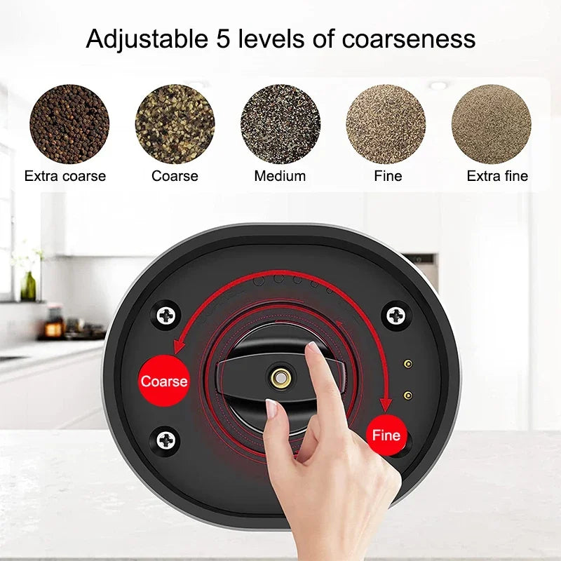 Electric Salt & Pepper Grinder Set (USB Rechargeable)