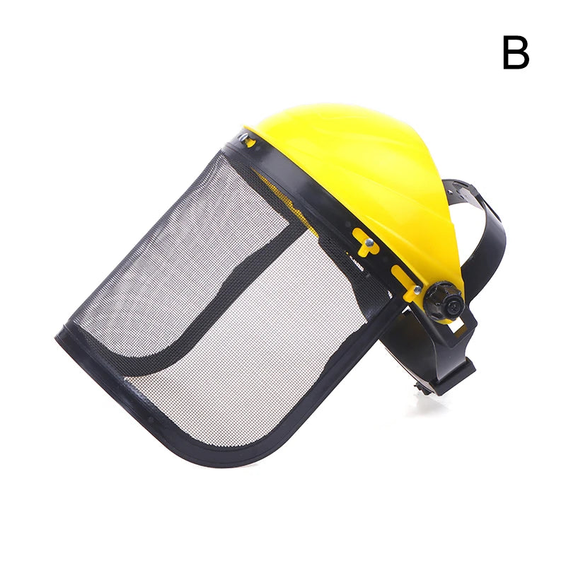 Garden Safety Helmet with Full Face Mesh Visor