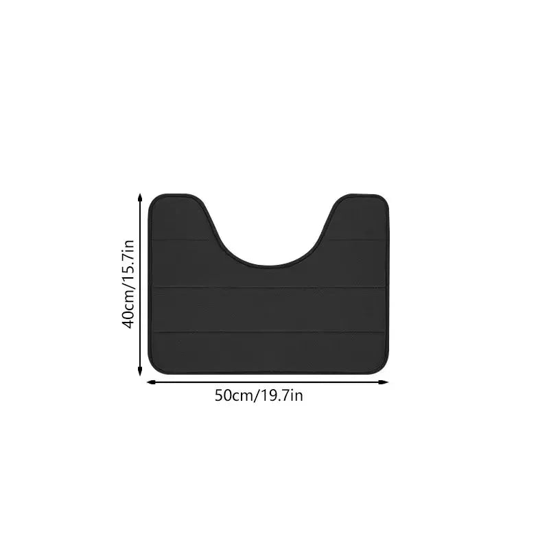 Soft Non-Slip U-Shaped Toilet Mat – Quick Dry Microfiber
