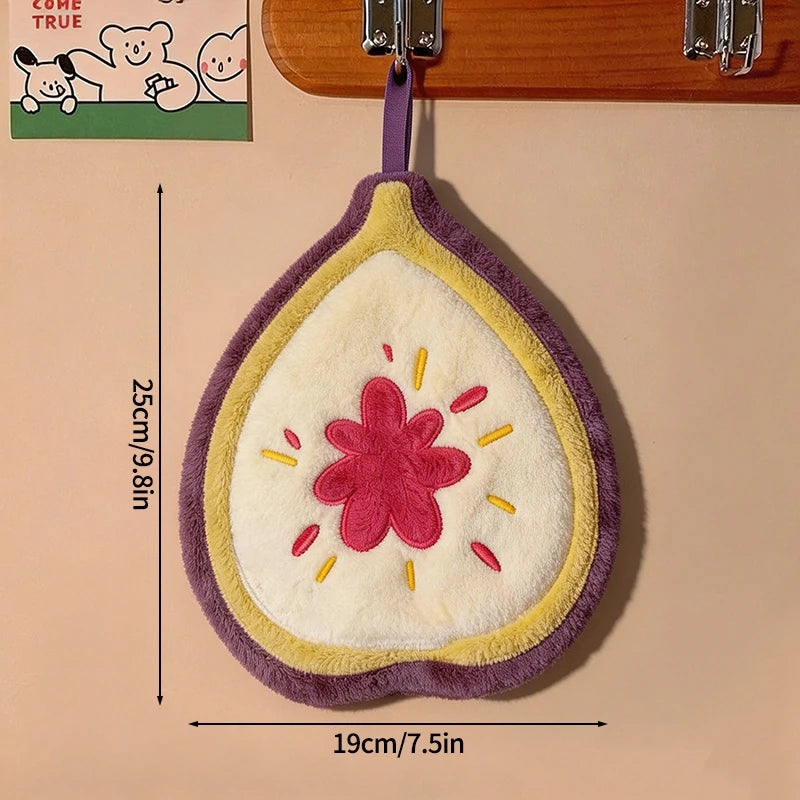 Embroidered Leaf Hand Towel