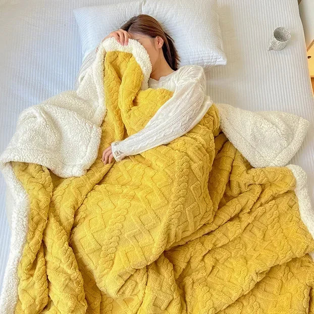 Premium Knitted Flannel Blanket – Ultra Soft Throw for Everyday Comfort