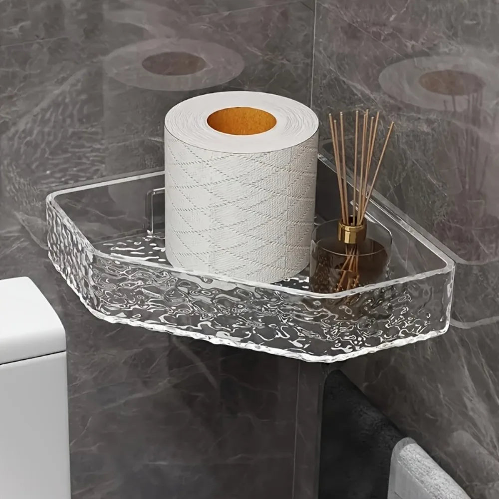 Wall-Mounted Corner Bathroom Shelf