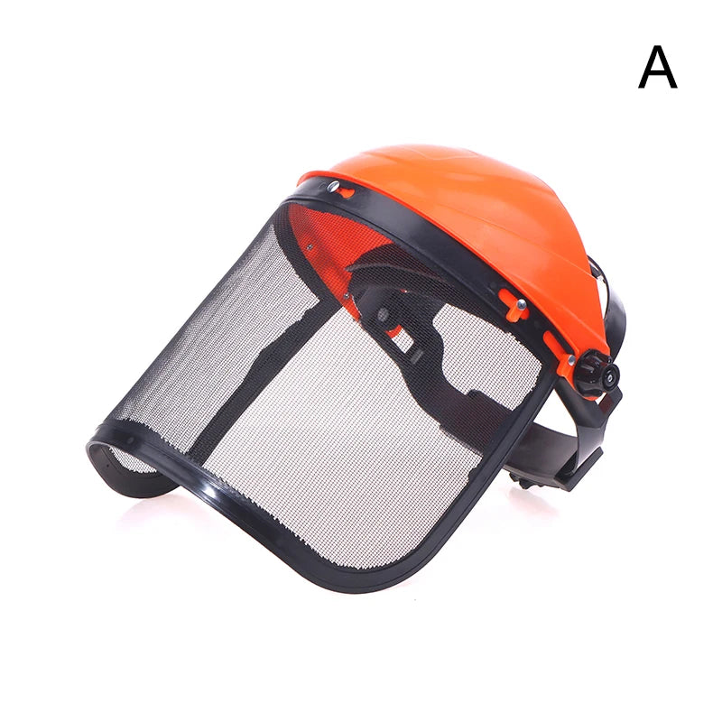 Garden Safety Helmet with Full Face Mesh Visor