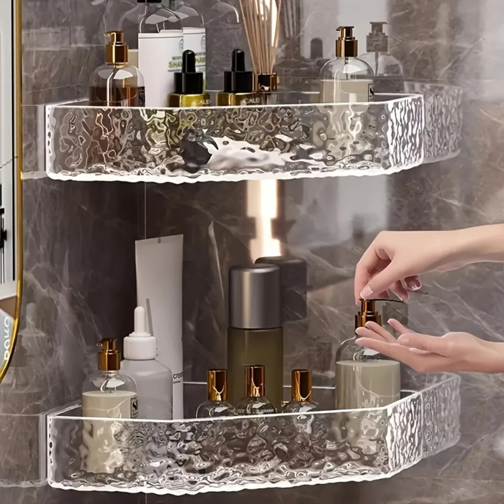 Wall-Mounted Corner Bathroom Shelf