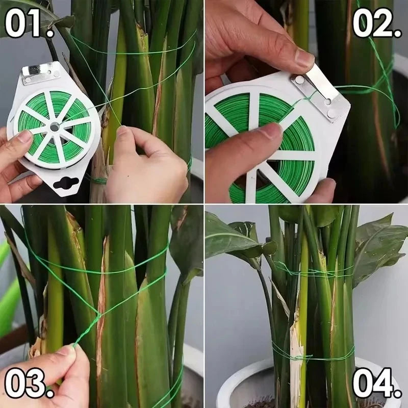 Garden Twist Ties with Built-in Cutter