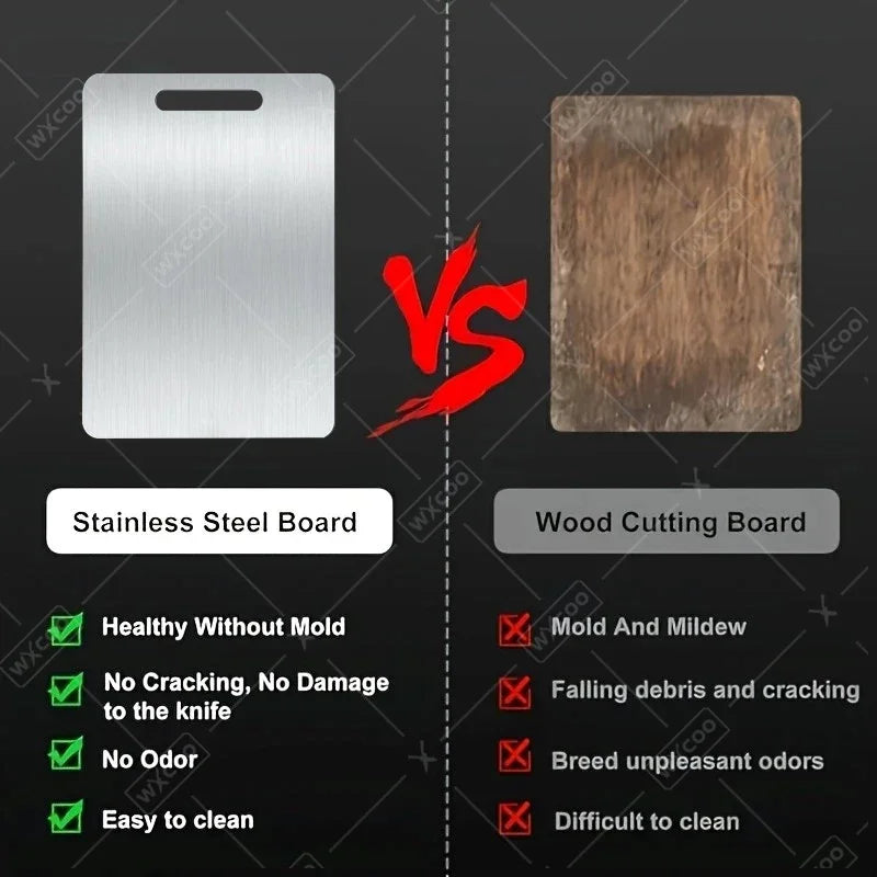 Double-Sided Stainless Steel Cutting Board