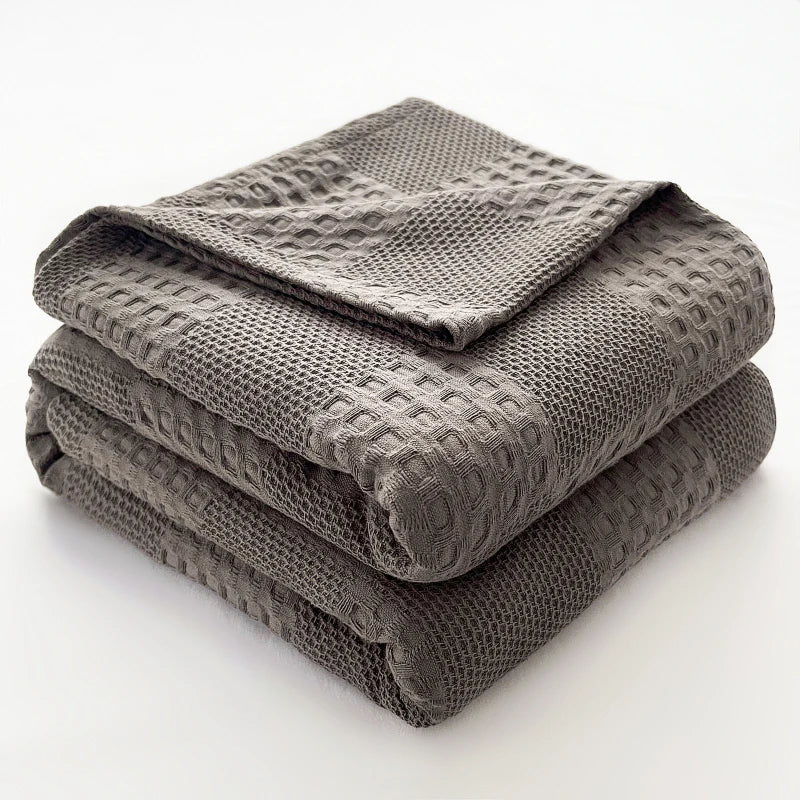 Soft Cotton Waffle Blanket
