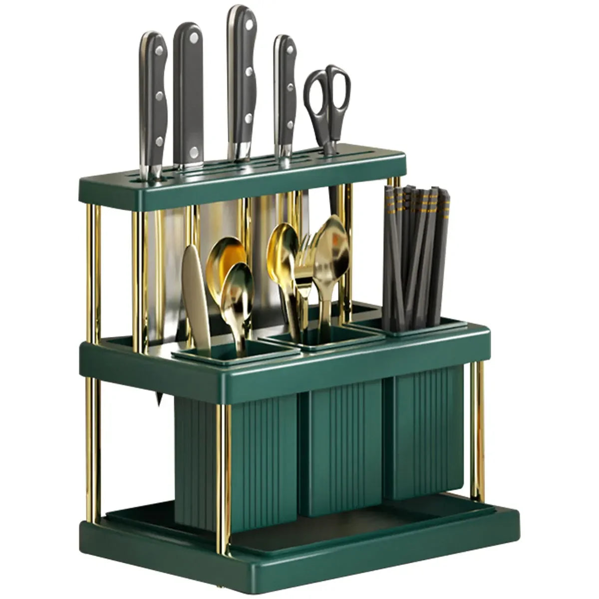Kitchen Knife & Utensil Organizer Rack